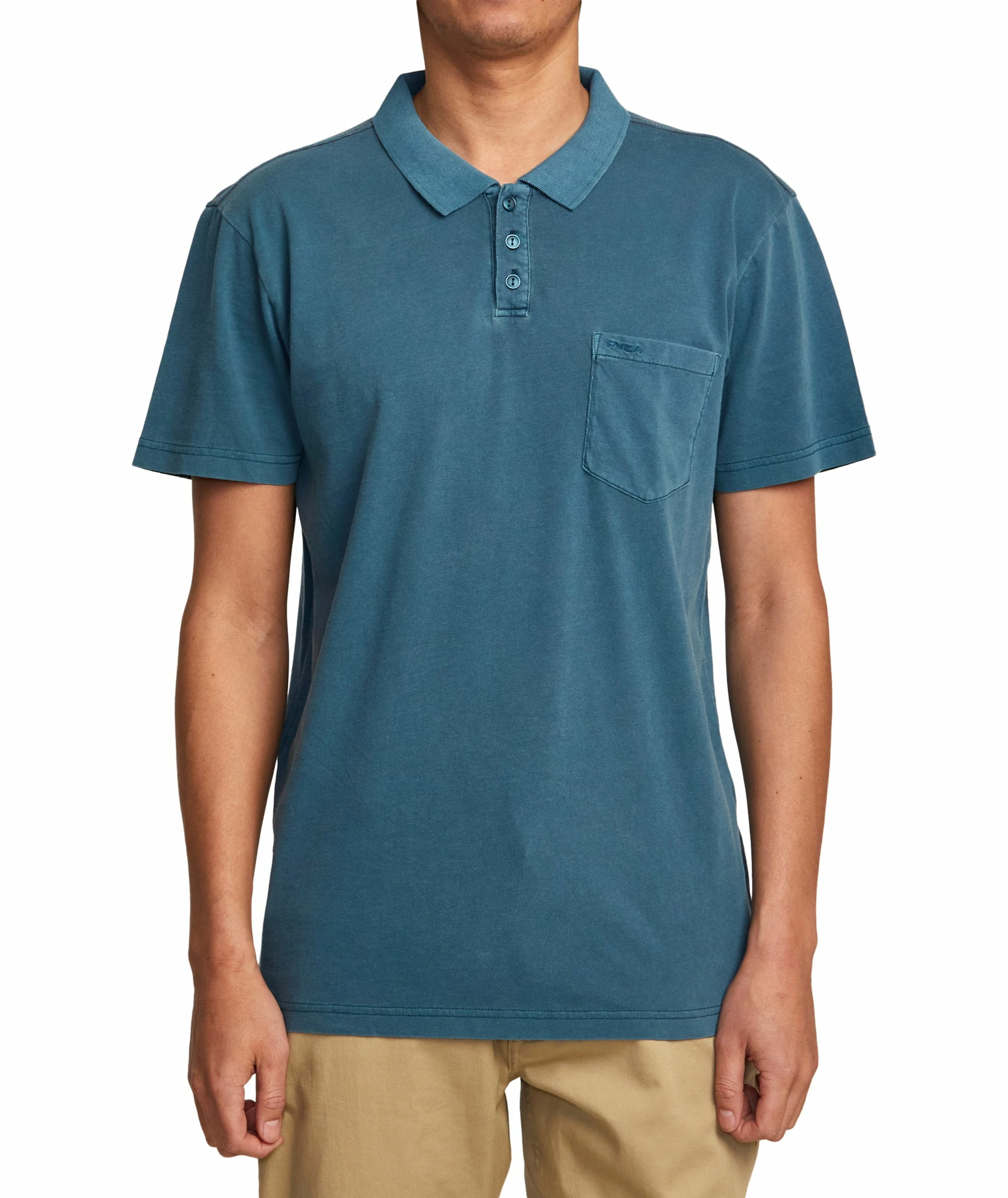 RVCA Mens Knit PTC Pigment Polo 4 RVCA Mens Knit PTC Pigment Polo - Image 2