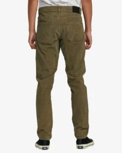 RVCA Mens Pants Daggers Pigment Corduroy -clothing shop avynp00176 rvca w msh bck1