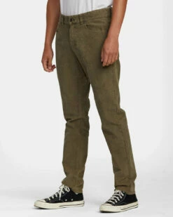 RVCA Mens Pants Daggers Pigment Corduroy -clothing shop avynp00176 rvca w msh sd1