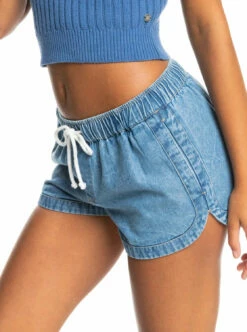 Roxy Womens Shorts New Impossible Denim -clothing shop erjds03279 roxy w bmtw frt2