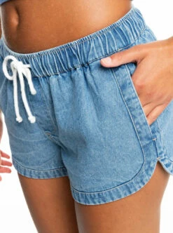 Roxy Womens Shorts New Impossible Denim -clothing shop erjds03279 roxy w bmtw frt3