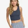 Roxy Womens Tank Top Good Keepsake Cropped