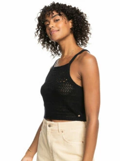 Roxy Womens Tank Top Malibu Crush Knitted Halter Top -clothing shop erjsw03550 roxy w kvj0 frt2