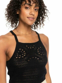 Roxy Womens Tank Top Malibu Crush Knitted Halter Top -clothing shop erjsw03550 roxy w kvj0 frt3