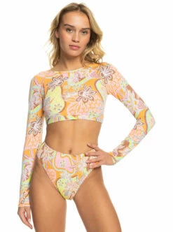 Roxy Womens Swimsuit Roxy Delic Long Sleeve Cropped