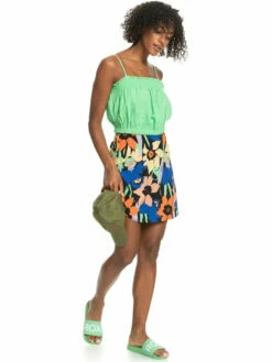 Roxy Womens Tank Top Bikini Vibes Strappy Crop Top -clothing shop erjwt03565 roxy w ghy0 frt9