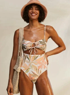 Roxy Womens Swimsuit Printed Beach Classics One-Piece -clothing shop erjx103508 roxy m wbb9 frt1