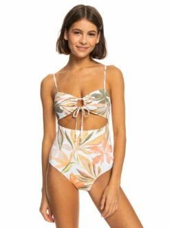 Roxy Womens Swimsuit Printed Beach Classics One-Piece
