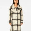 Rip Curl Womens Jacket Long Line Check -clothing shop gjknd9 3021 1