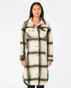 Rip Curl Womens Jacket Long Line Check