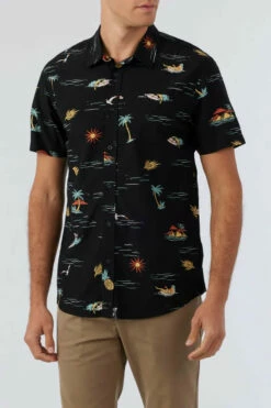 Oneill Mens Woven Oasis Eco Modern -clothing shop oasisecossmodern SP3104105 blk 1