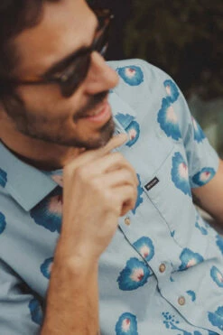 Brixton Mens Woven Charter Print -clothing shop otuudplsqtbkgmiabthf