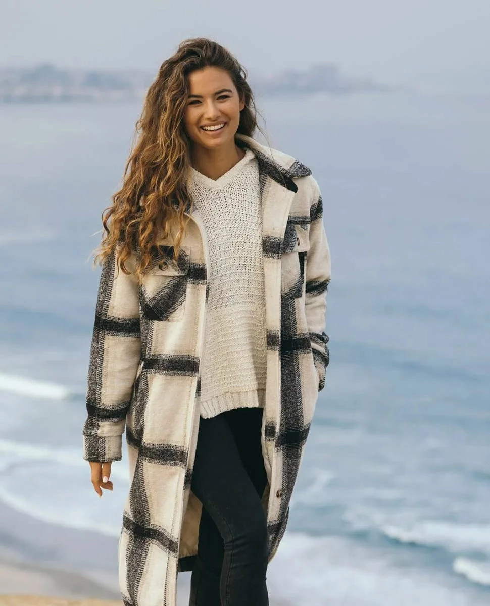 Rip Curl Womens Jacket Long Line Check 8 Rip Curl Womens Jacket Long Line Check - Image 6