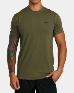 RVCA Mens Shirt Sport Performance Tee -clothing shop v9021rsv rvca w olv frt1