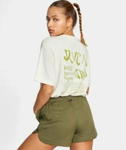RVCA Womens Shorts New Yume Elastic -clothing shop w202prny rvca w dko bck1